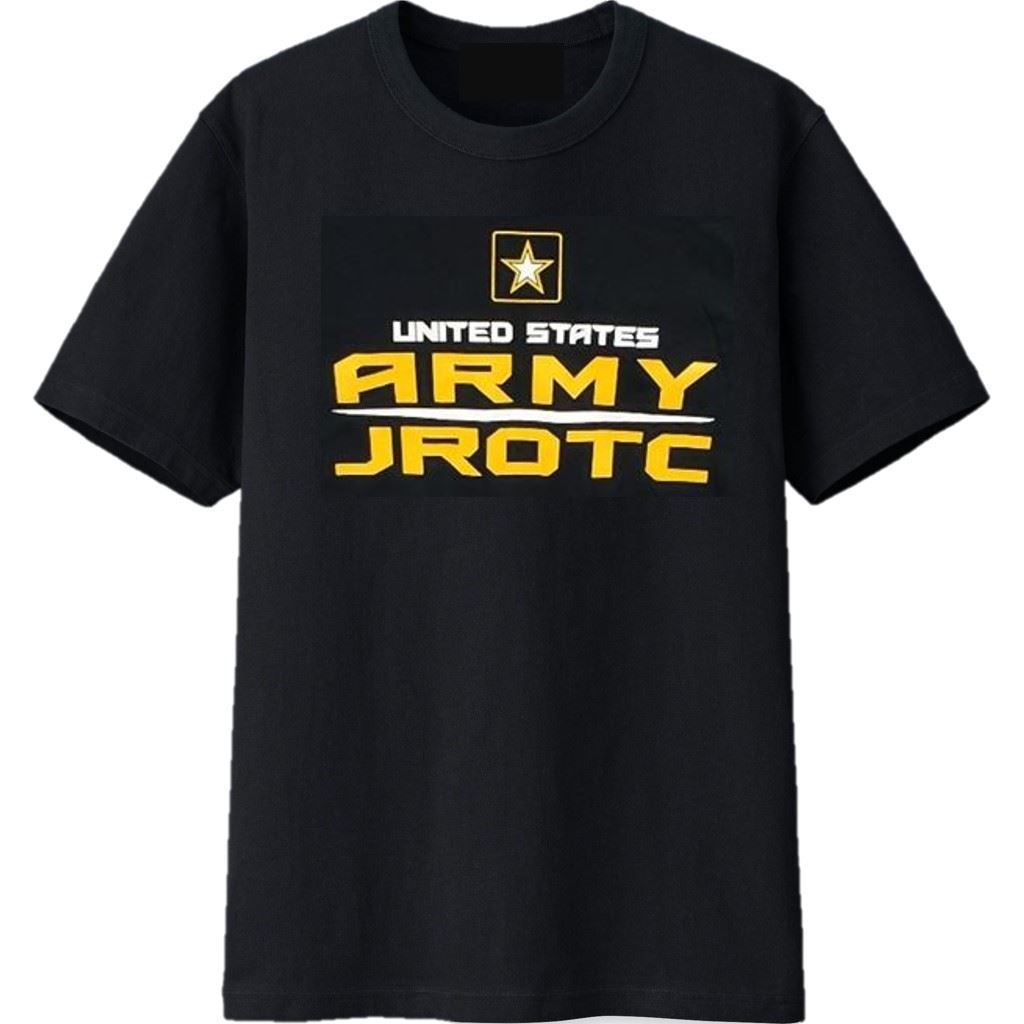 Black Army JROTC  short sleeve  Cotton T-Shirt