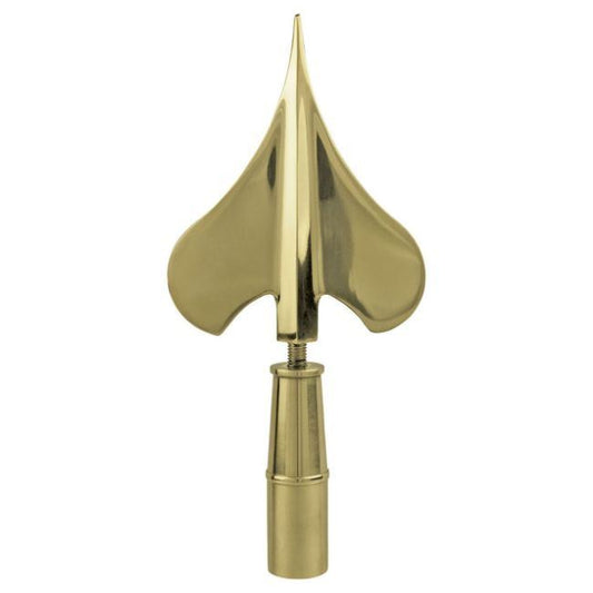 Flag Pole Ornament, Gold Army Spear w/ Removable Spear Top, 8-1/4"