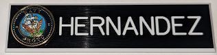 Navy Nameplate W/ Emblem 1 Line (3/4" x 3")