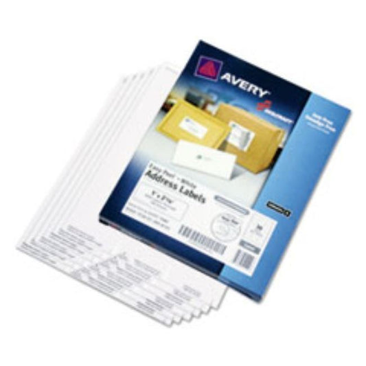 LASER LABELS, 1 X 2 5/8, WHITE, 3000ct/BOX (5 boxes per pack)