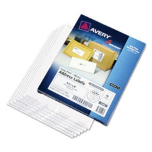 LASER LABELS, 1 1/3 X 4, WHITE, 1400ct /BOX (5 boxes per pack)