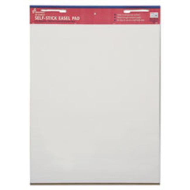 SELF STICK EASEL PAD, UNRULED, 25 X 30, WHITE, 30 SHEETS, Sold in PACKS OF 2