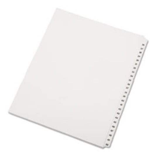 TABLE OF CONTENTS INDEX, 26-50, LEGAL, WHITE (15 SETS PER PACK)
