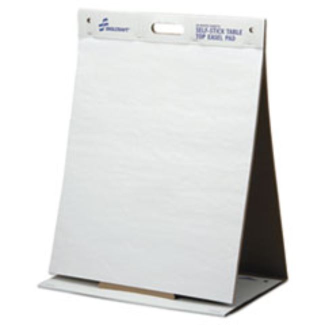 SELF STICK TABLETOP EASEL PAD, UNRULED, 20 X 23, WHT, 20 SHEETS (5 PER PACK)