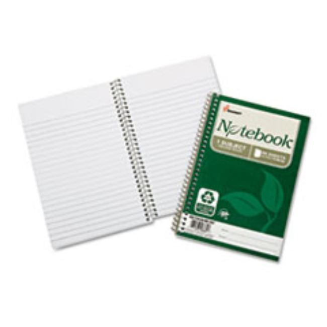 RECYCLED NOTEBOOK, COLLEGE RULE, 5 X 7 1/2, WHITE, 6CT/BUNDLE, (5 PER PACK)