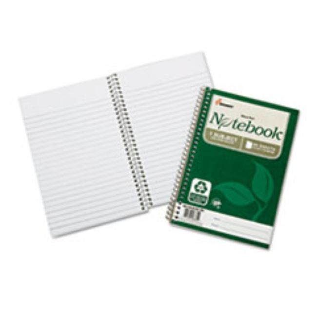 RECYCLED NOTEBOOK, COLLEGE RULE, 9 1/2 X 6, 80/SHEETS, 3CT/PK, (10 PER PACK)
