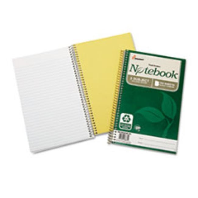 RECYCLED NOTEBOOK, COLLEGE RULE, 9 1/2 X 6, 150/SHEETS, 3/CT PACK, (5 PER PACK)