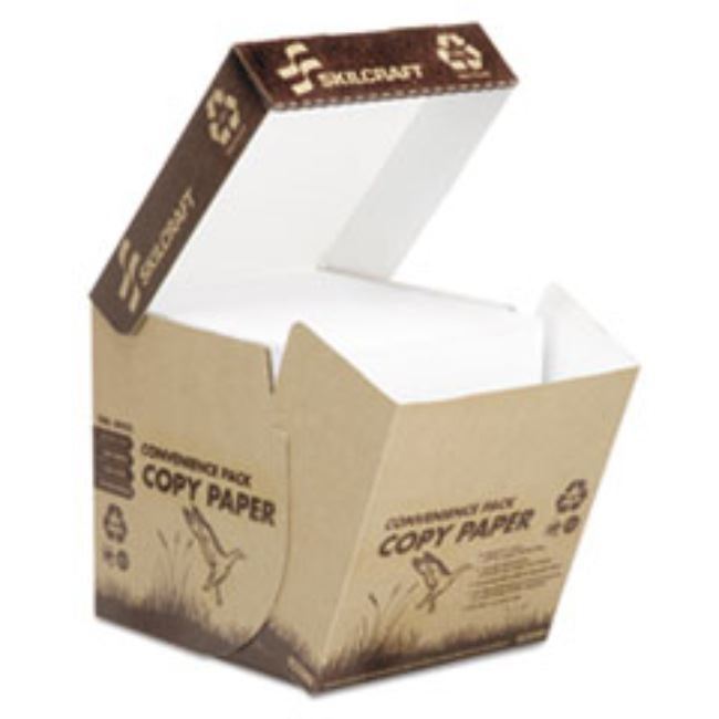 RECYCLED COPY PAPER, 8 1/2 X 11, 2500 REAMLESS SHEETS/BOX, (5 BOXS PER PACK)