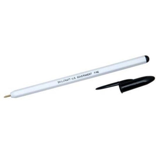 BALLPOINT STICK PEN, BLACK INK, FINE, DOZEN (10 Doz. per pack)