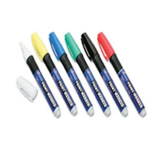 PAINT MARKER, MEDIUM POINT, RUBBER GRIP, ASSORTED, 6/SET (5 sets per pack)