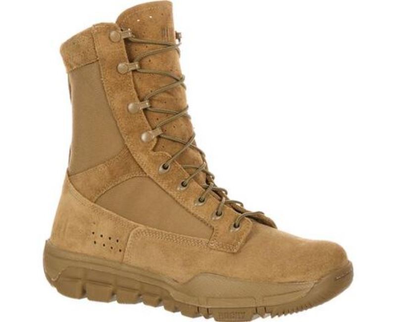 Rocky Lightweight Commercial Military Boot, COYOTE BROWN