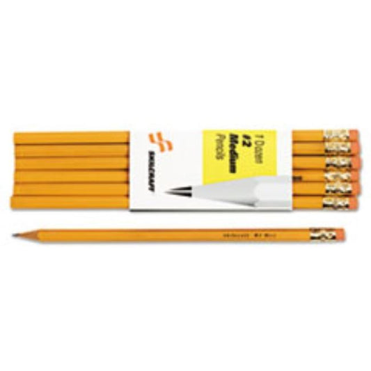 WOODCASED PENCIL, NO. 2 MEDIUM LEAD, YELLOW.  20 per pack)