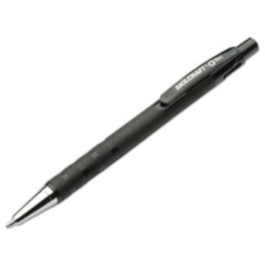 RUBBERIZED BALLPOINT RETRACTABLE PEN, BLACK INK, MED. (5 DOZEN PER PACK)