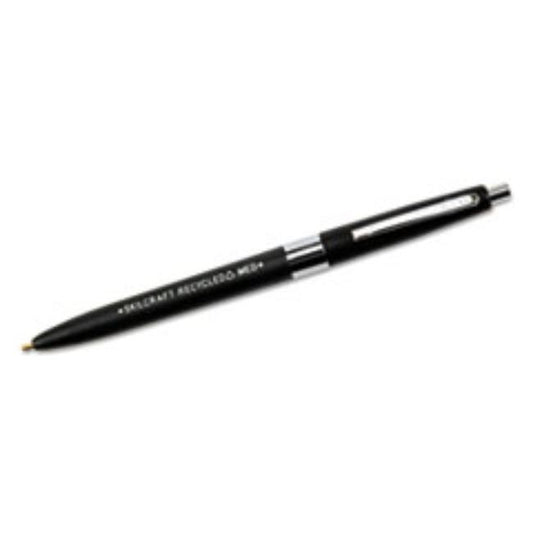 RECYCLED BALLPOINT RETRACTABLE PEN, BLACK INK, MEDIUM (10 DOZEN PER PACK)