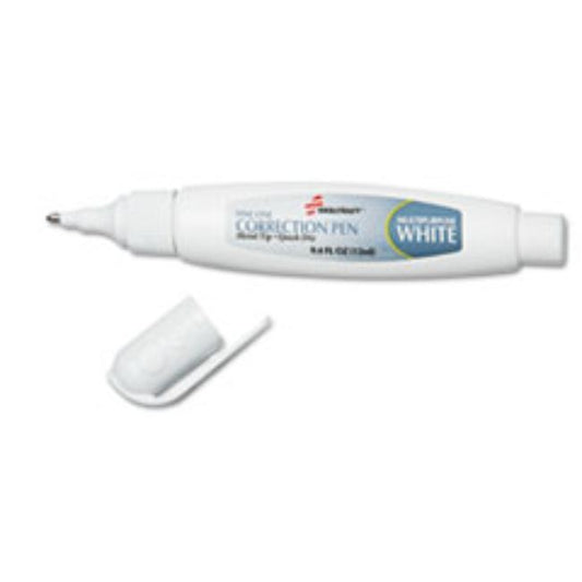 CORRECTION FLUID PEN, 0.4 OZ, WHITE (15 PER PACK)