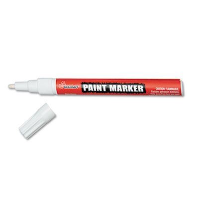 PAINT MARKER, FINE POINT, WHITE, DOZEN (5 Doz. per pack)