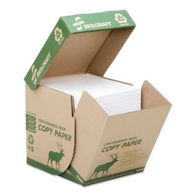 COPY PAPER, 92 BRIGHT, LTR, REAMLESS, WHITE, 2,500 SHEETS/BOX (5 BOXES PER PACK)