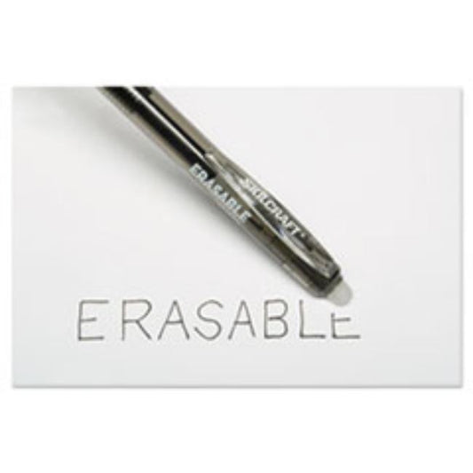 ERASABLE RE-WRITE RETRACTABLE GEL PEN,MED,BLACK,0.7MM, (5 DOZEN PER PACK)