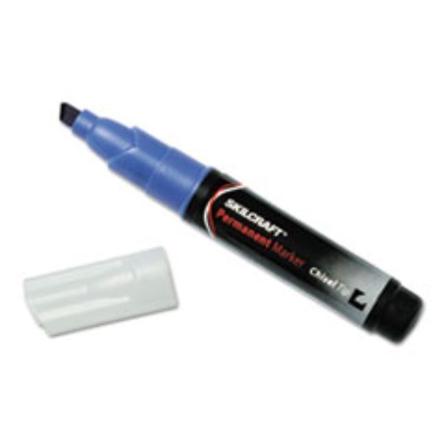 LARGE PERMANENT MARKER, CHISEL TIP, BLUE, (5 DOZEN PER PACK)