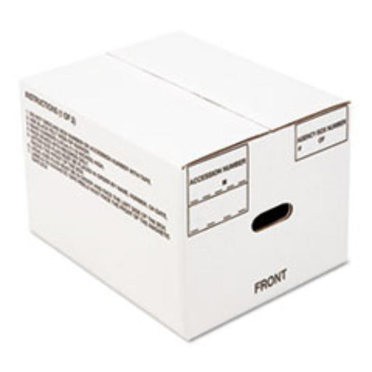 FIBERBOARD STORAGE BOX, 12 X 14-3/4" X 9-1/2", WHITE, 25ct. (1 per pack)