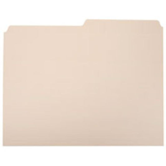 LIGHT-DUTY FILE FOLDER, 1/2 CUT, LETTER, MANILA, 100ct/BOX (5 boxes per pack)