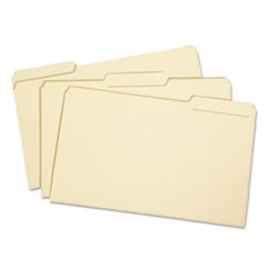 LIGHT-DUTY FILE FOLDER, 1/3 CUT, LEGAL, MANILA, 100ct/BOX (5 boxes per pack)