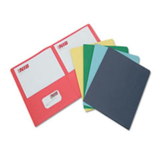 DOUBLE POCKET PORTFOLIO, LETTER SIZE, ASSORTED, 25ct/BOX (5 boxes per pack)