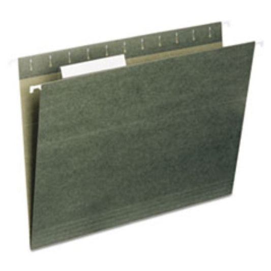 HANGING FILE FOLDER, LEGAL SIZE, 1/5 CUT TOP TABS GREEN, 25ct (5 boxes per pack)