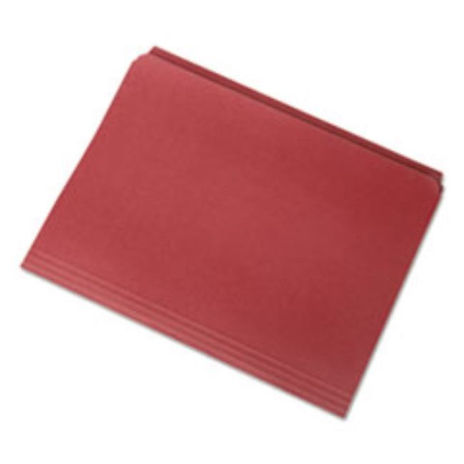 STRAIGHT CUT FILE FOLDERS, RED, LETTER, 100ct BOX (5 boxes per pack)