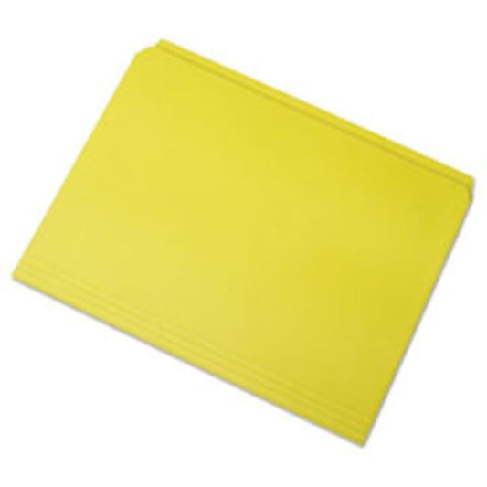 STRAIGHT CUT FILE FOLDERS, YELLOW, LETTER, 100ct/BOX (5 boxes per pack)
