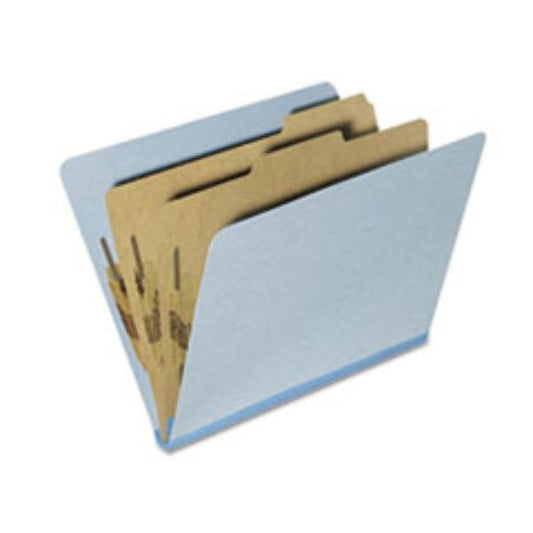 TOP TAB CLASSIFICATION FLDR, LTR, 6-SECTION, LT BLUE, 10/BX (5 BOXES PER PACK)