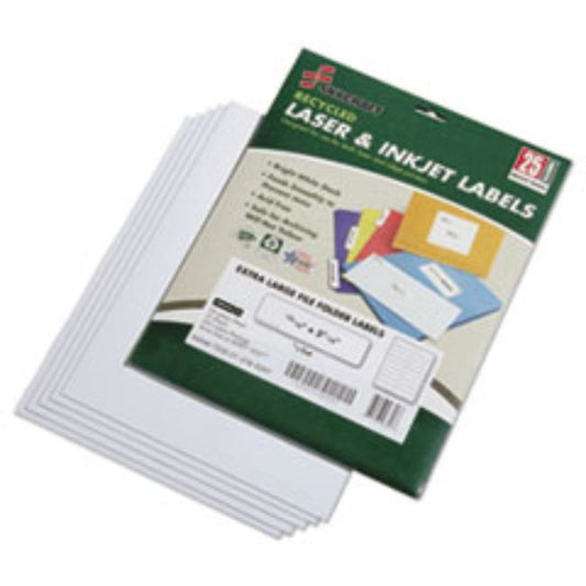 1/3-CUT FILE FOLDER LABELS, 15/16 X 3 7/16, WHITE, 450CT/BX (5 BOXES PER PACK)