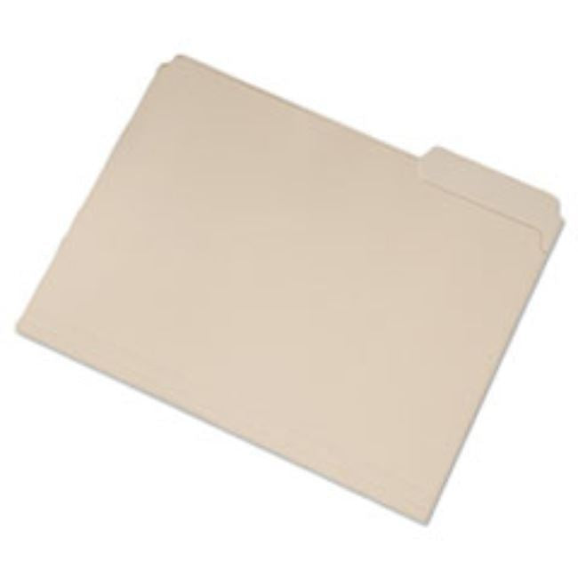 SINGLE TAB FILE FOLDER, 1-3 CUT, LETTER, MANILA, 100CT-BOX (5 BOXES PE ...