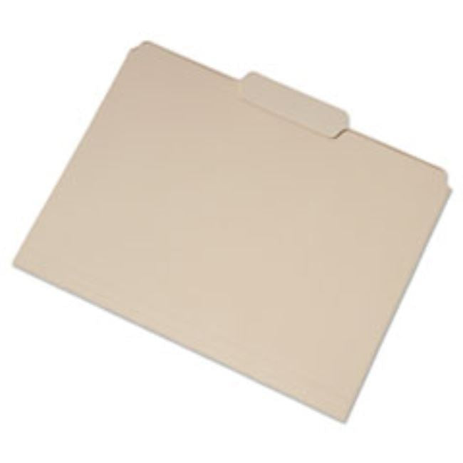 SINGLE TAB FILE FLDR, 1-3 CUT, 2ND POS, LTR, MANILA, 100-BOX (5 BOXES ...