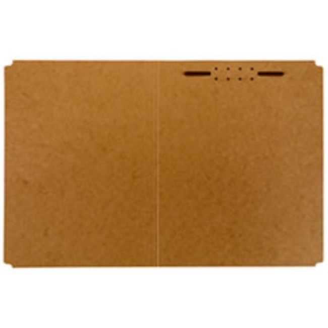 PAPERBOARD FLDR, FASTENER, STRAIGHT CUT, LTR, BROWN, 100CT/BOX