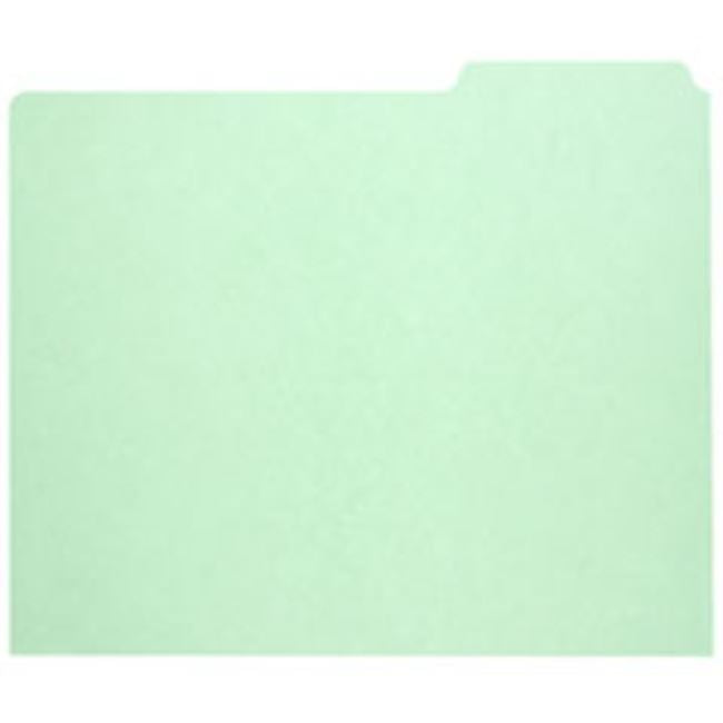 PRESSBOARD FILE GUIDE CARD, 1/3 CUT, LETTER, LIGHT GREEN, (5 PER PACK)