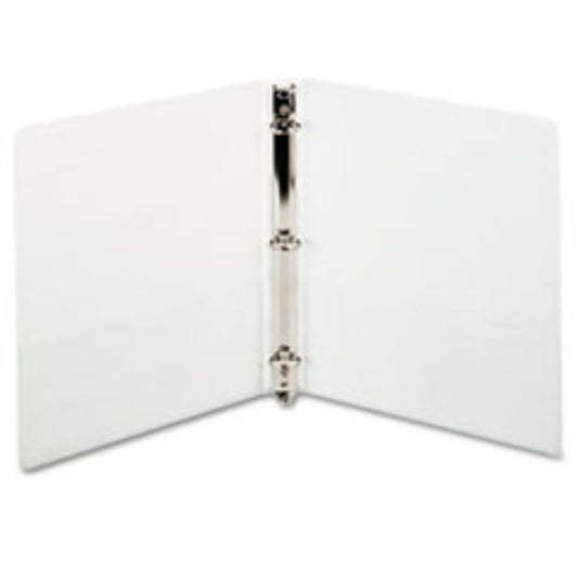 ROUND RING BINDER, 11 X 8 1/2, 1" CAPACITY, WHITE (10 per pack)