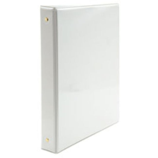ROUND RING BINDER, 11 X 8 1/2, 2" CAPACITY, WHITE (10 per pack)