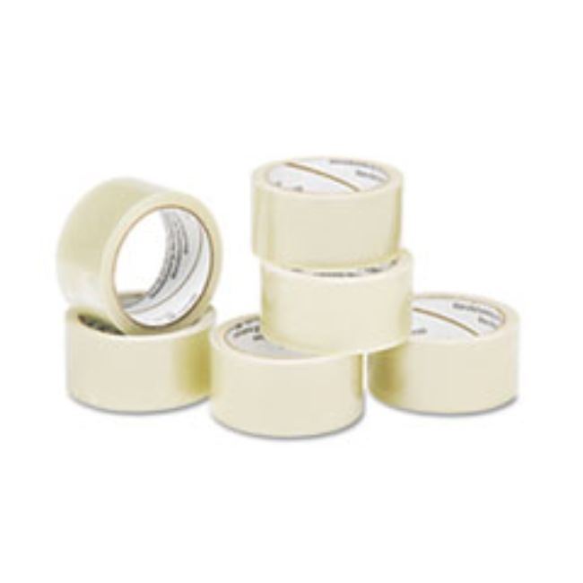 ECONOMY PACKAGING TAPE, 2" X 55YDS, 3" CORE, CLEAR, 6CT (5 PER PACK)