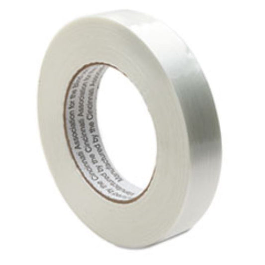 FILAMENT/STRAPPING TAPE, 1" X 60 YDS, WHITE (10 ROLLS PER PACK)