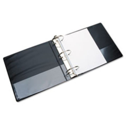 ROUND RING BINDER, NO OVERLAY, 11 X 8 1/2, 3" CAP., BK.  (10 per pack)