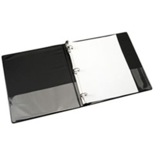 ROUND RING BINDER, NO OVERLAY, 11 X 8 1/2, 1" CAP., BK.  (15 per pack)