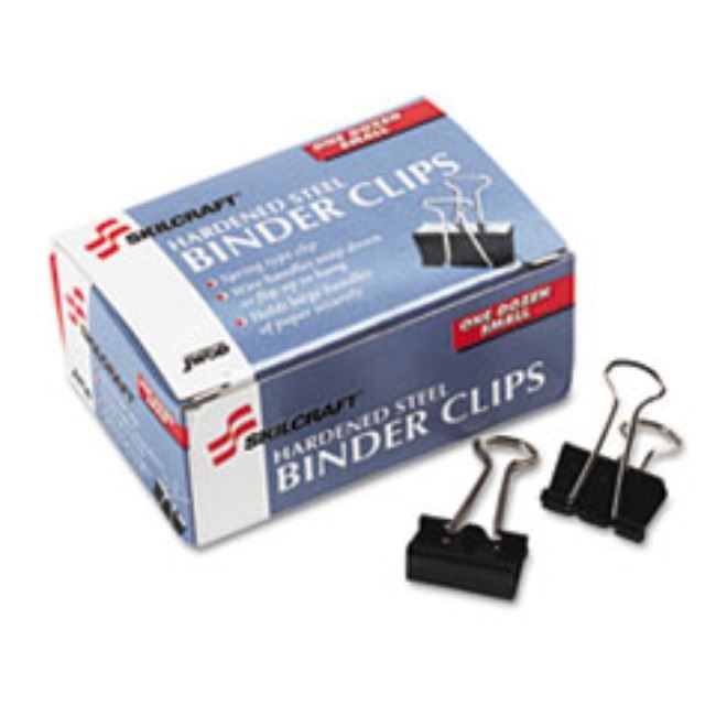 BINDER CLIP, TEMPERED STEEL WIRE, 1/4" CAPACITY, 12ct BOX (40 boxes per pack)
