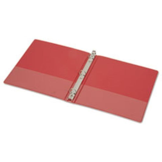 ROUND RING BINDER, NO OVERLAY, 11 X 8 1/2, 1" CAP., RED (10 PACK)