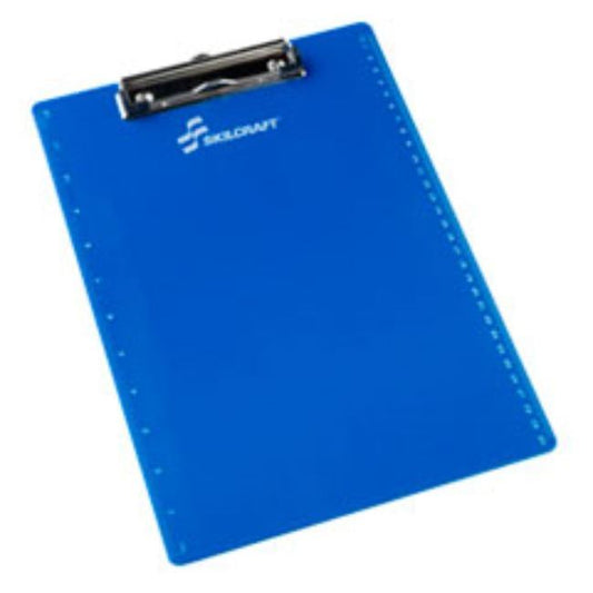 RECYCLED PLASTIC CLIPBOARD, 4" WIRE SPRING CLIP, 9" X 12" (10 PER PACK)