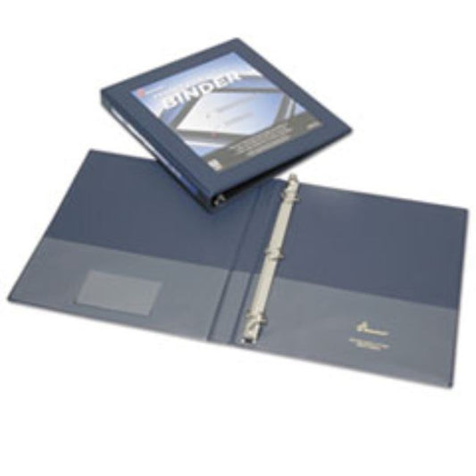 FRAMED SLANT-D RING VIEW BINDER, 1/2", NAVY BLUE (10 PACK)