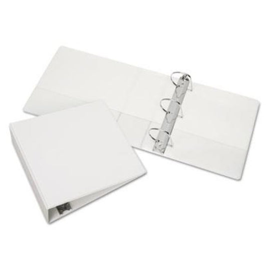SLANT-D RING VIEW BINDER, 4" CAPACITY, WHITE (5 PACK)