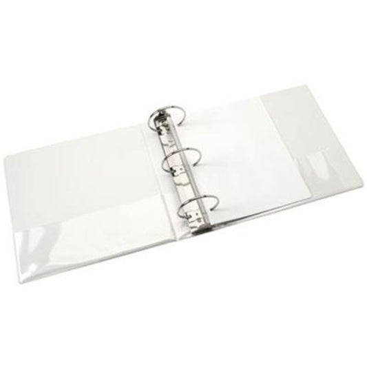 ROUND RING BINDER, 11 X 8 1/2, 3" CAPACITY, WHITE (10 PACK)