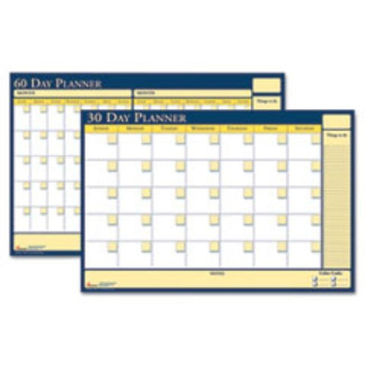 30/60-Day Undated Reversible/erasable Planner, 36 X 24, White (5 per pack)