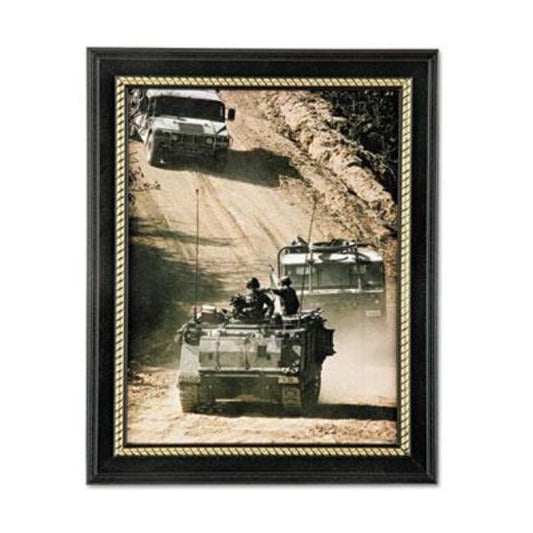 MILITARY-THEMED PICTURE FRAME, ARMY, BLACK, WOOD, 8 1/2 X 11, BOX OF 12